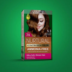 Nurtural Women Hair Color Natural Light Golden Brown 5.3 in Pakistan by VINCE
