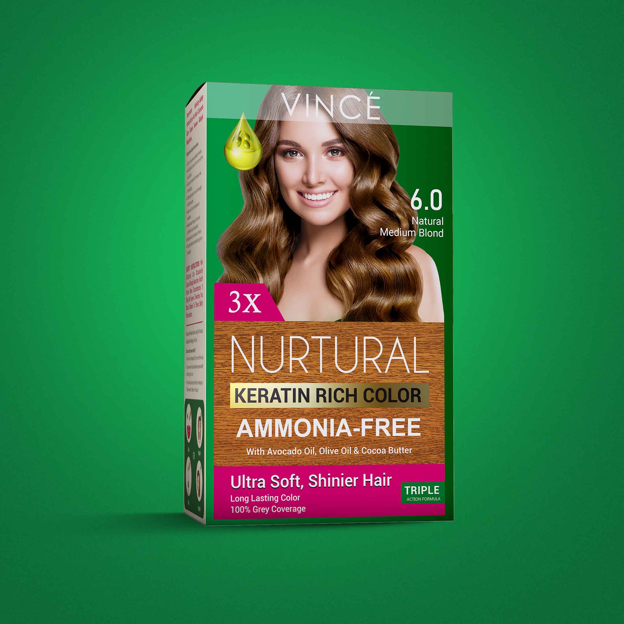 Nurtural Women Hair Color Natural Medium Blond 6.0 in Pakistan by VINCE
