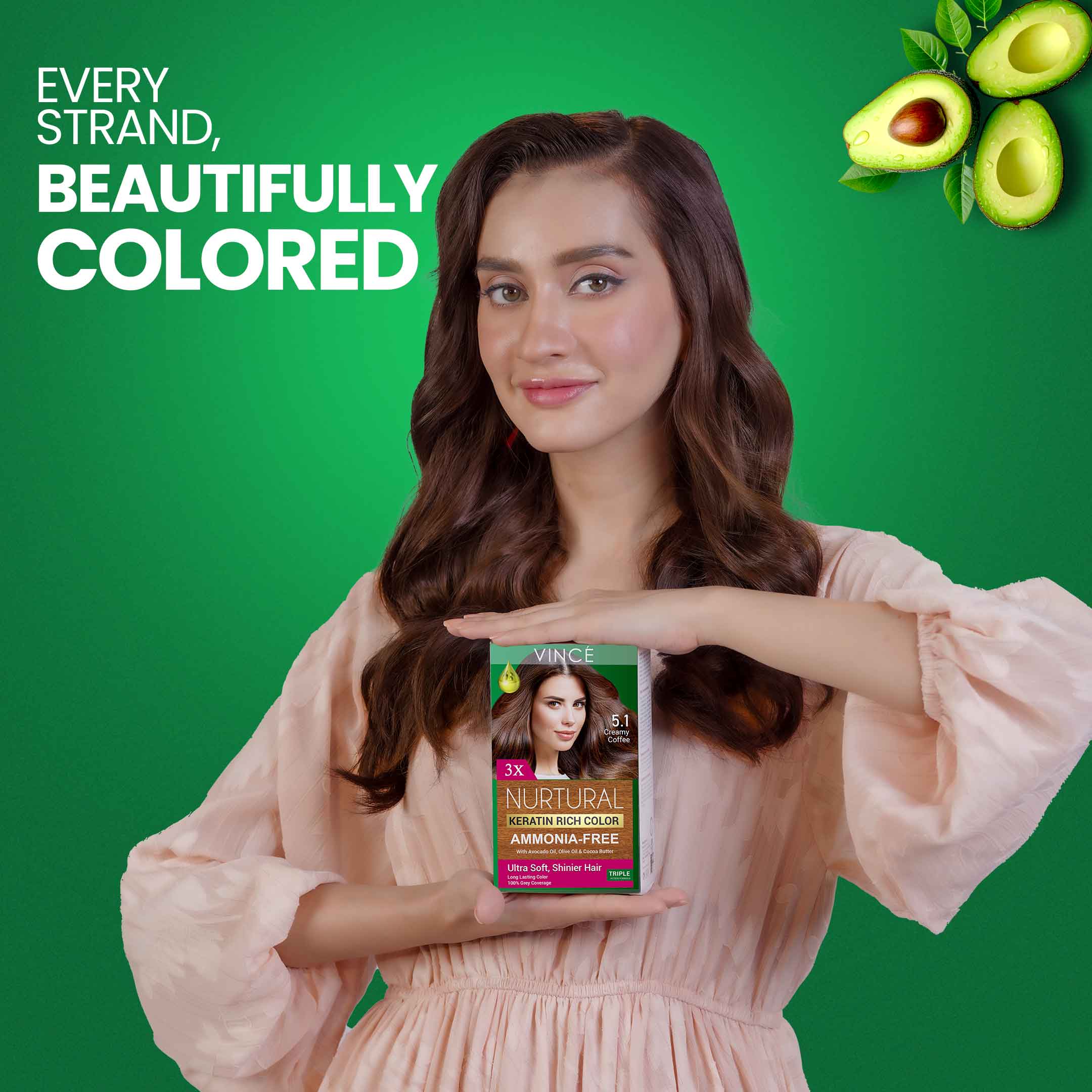 Women Hair Color Creamy Coffee