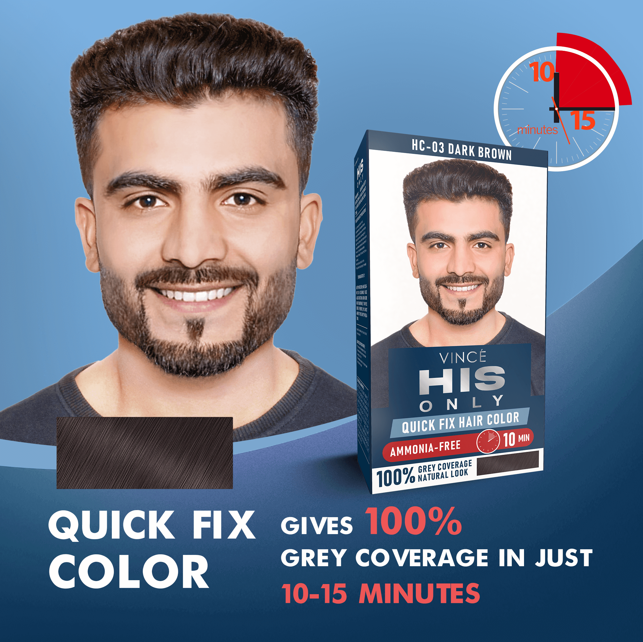 Buy Dark Brown Men Hair Color by VINCE