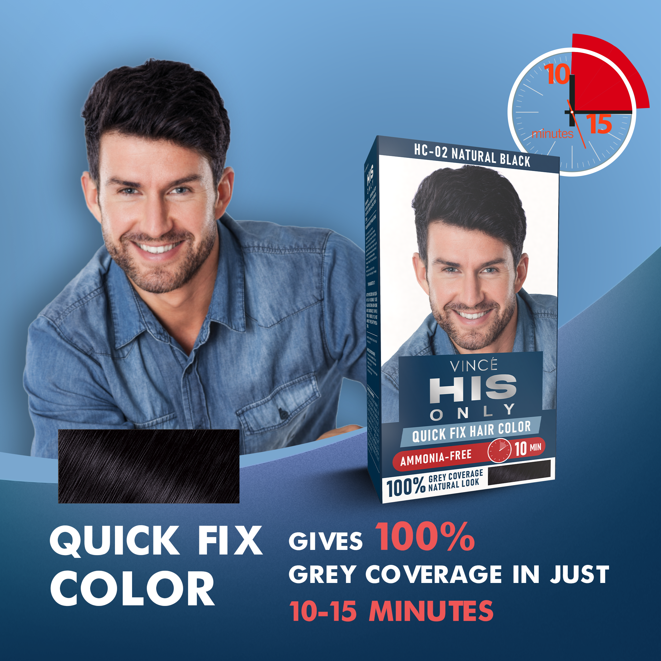 Affordable Natural Black Men Hair Color - His Only